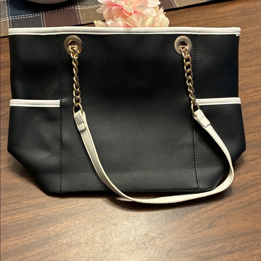 Elegant Black and White Tote Bag